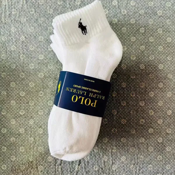 Ralph Lauren Polo Classic Sport White Socks - 1