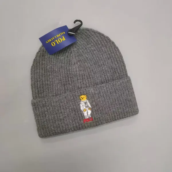 Ralph Lauren Polo Bear Astronaut Beanie Gray - 1
