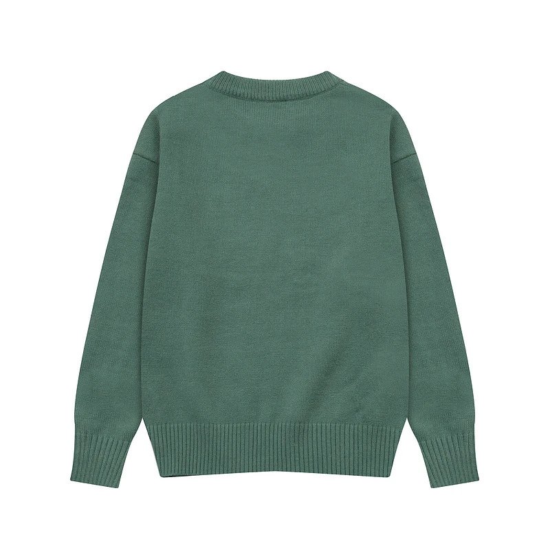 Ami Paris Striped Heart Sweater Navy and White - 9
