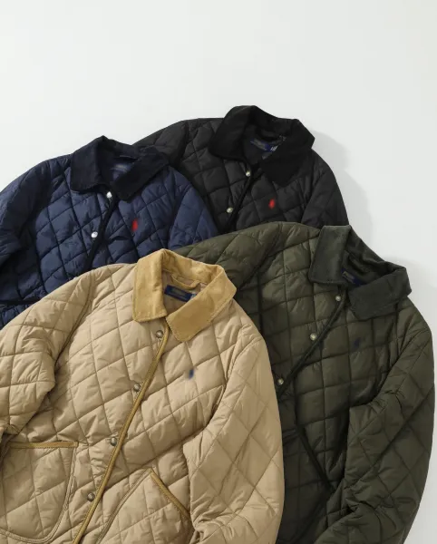 Ralph Lauren Quilted Diamond Stitch Jacket Army Green Outerwear - 14