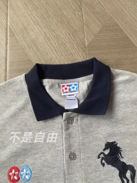 Design Vandy Design Protocol+ Polo Gray / Navy Polo Shirt - 4