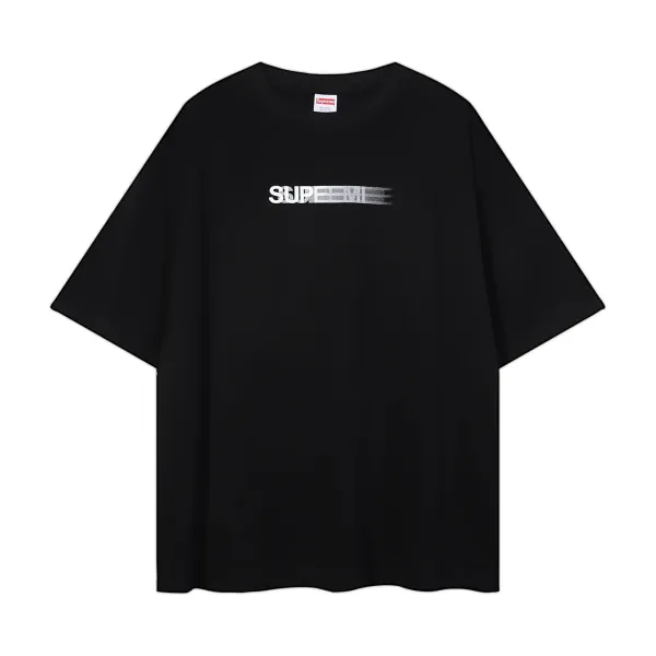 Supreme Motion Blur Logo Black T-Shirt - 1