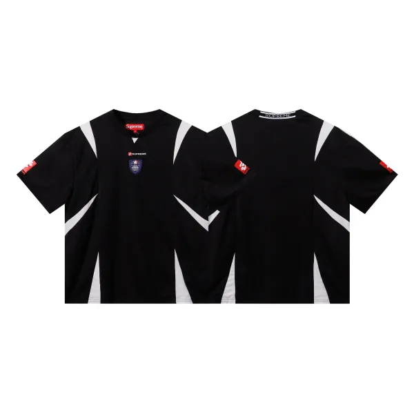 Supreme x MLS Soccer Jersey Black/White T-Shirt - 1