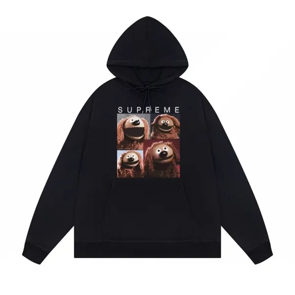 Supreme x The Muppets Rowlf Collage Black Hoodie - 1