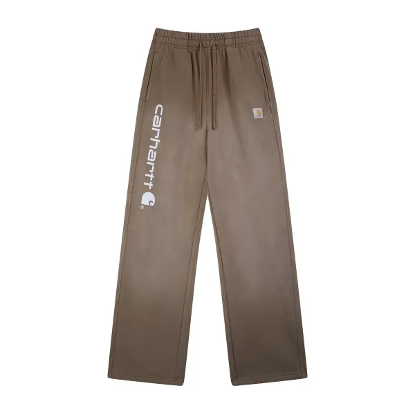 Carhartt Work In Progress Script Logo Sweatpants Olive - 6