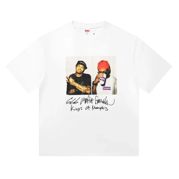 Supreme 666 Mafia Family Kings of Memphis T-Shirt White - 1