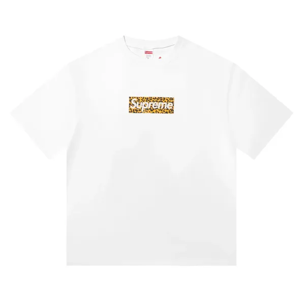 Supreme Leopard Box Logo White T-Shirt - 1
