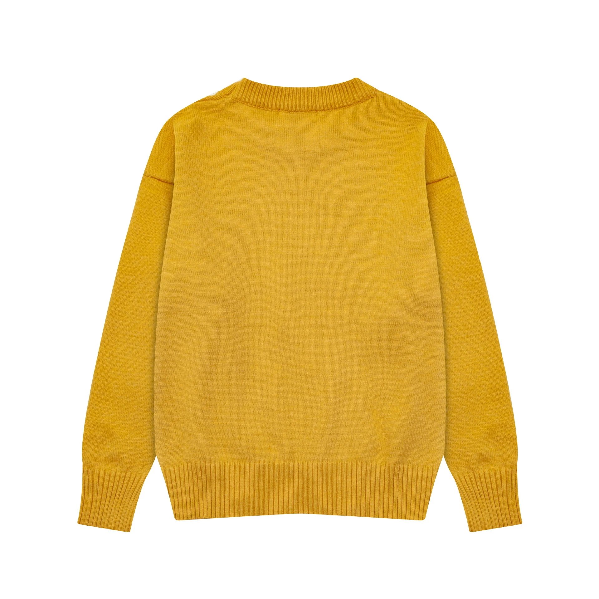 Ami Paris Striped Heart Sweater Navy and White - 7