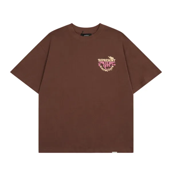 Represent Racing Club Brown Oversized T-Shirt - 1