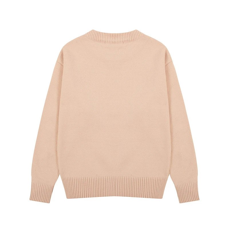 Ami Paris Striped Heart Sweater Navy and White - 15