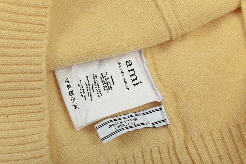 Ami Paris Striped Heart Sweater Navy and White - 31