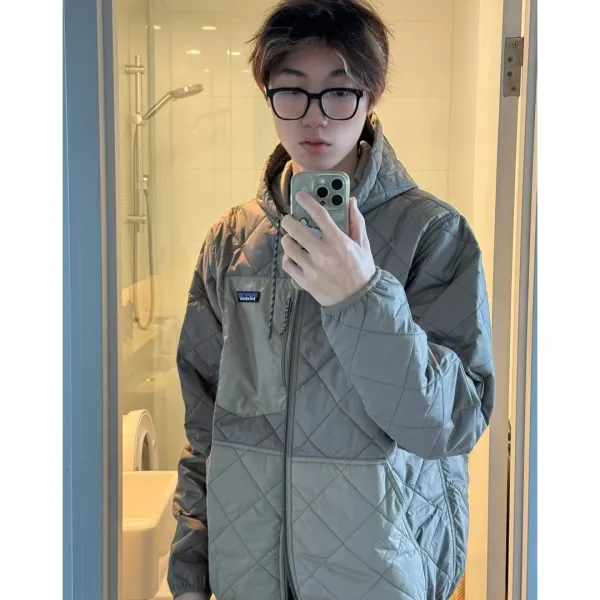 Patagonia Nano Puff Hoody Gray Quilted Jacket - 3