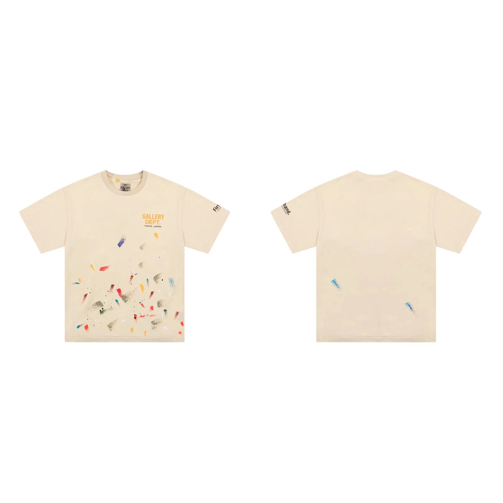 Gallery Dept. Paint Splatter White Graphic T-Shirt