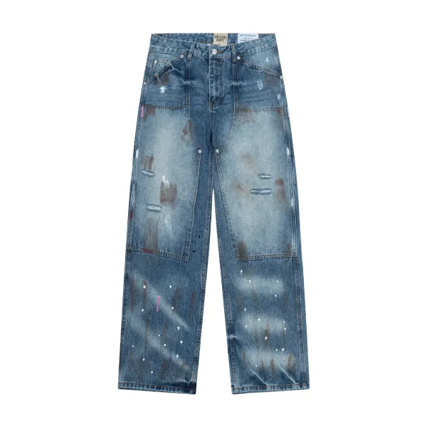 Gallery Dept. x Joshua Vides Art On Display Distressed Black Denim Shorts - 21
