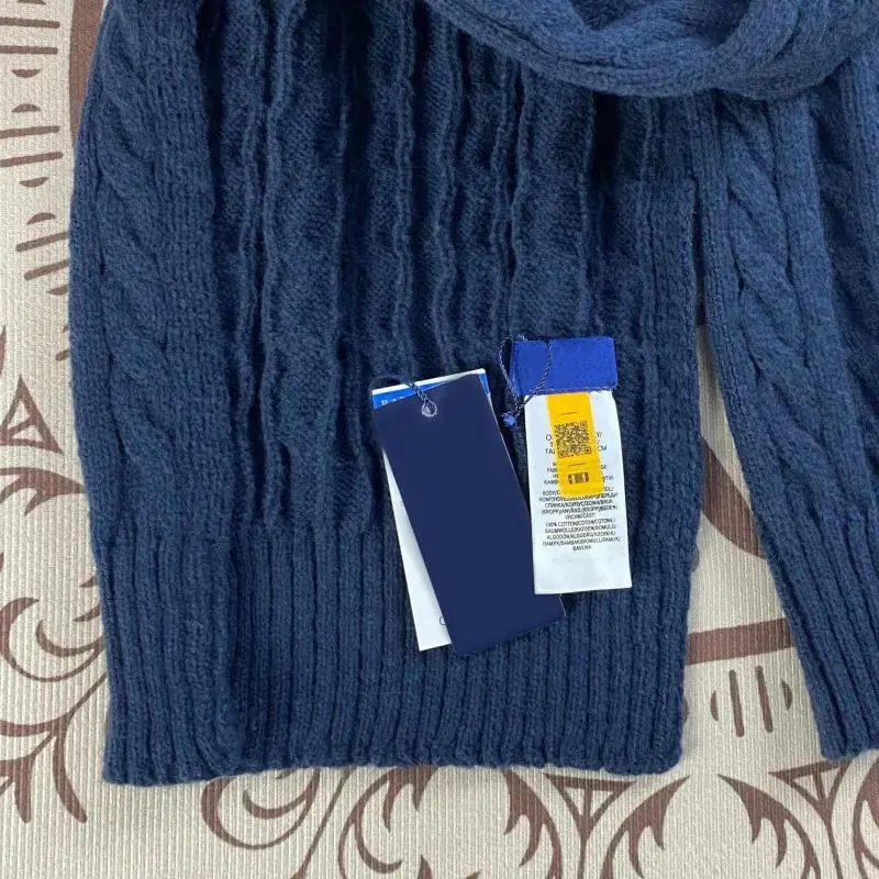 Polo Ralph Lauren Cable Knit Scarf Burgundy - 10