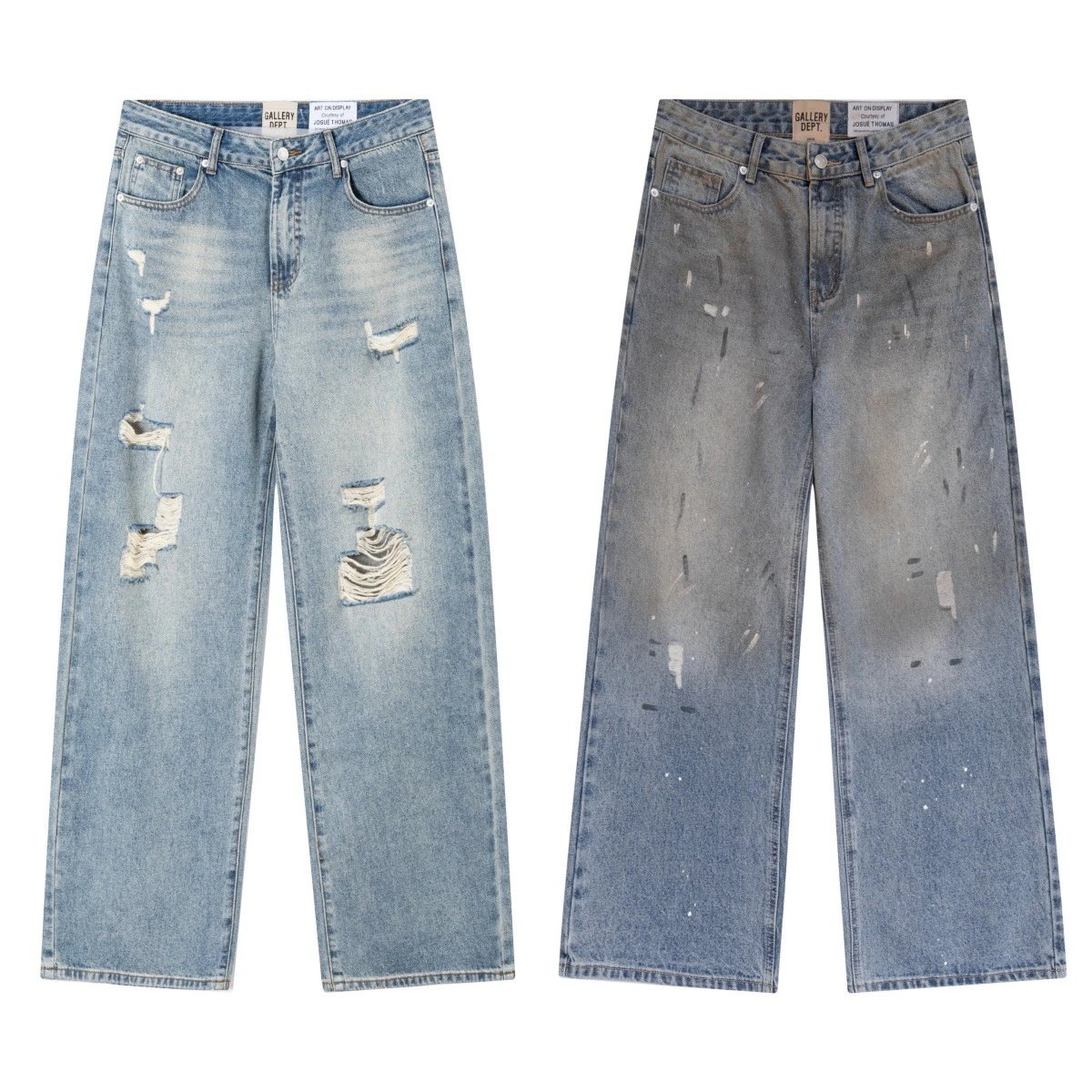 Gallery Dept. x Joshua Vides Art On Display Distressed Black Denim Shorts - 4
