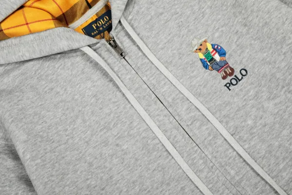Polo Ralph Lauren Bear Logo Full-Zip Hoodie White - 14
