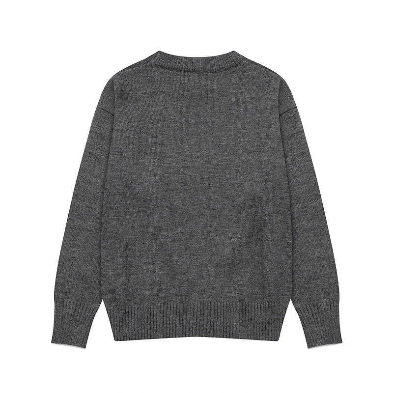 Ami Paris Striped Heart Sweater Navy and White - 5
