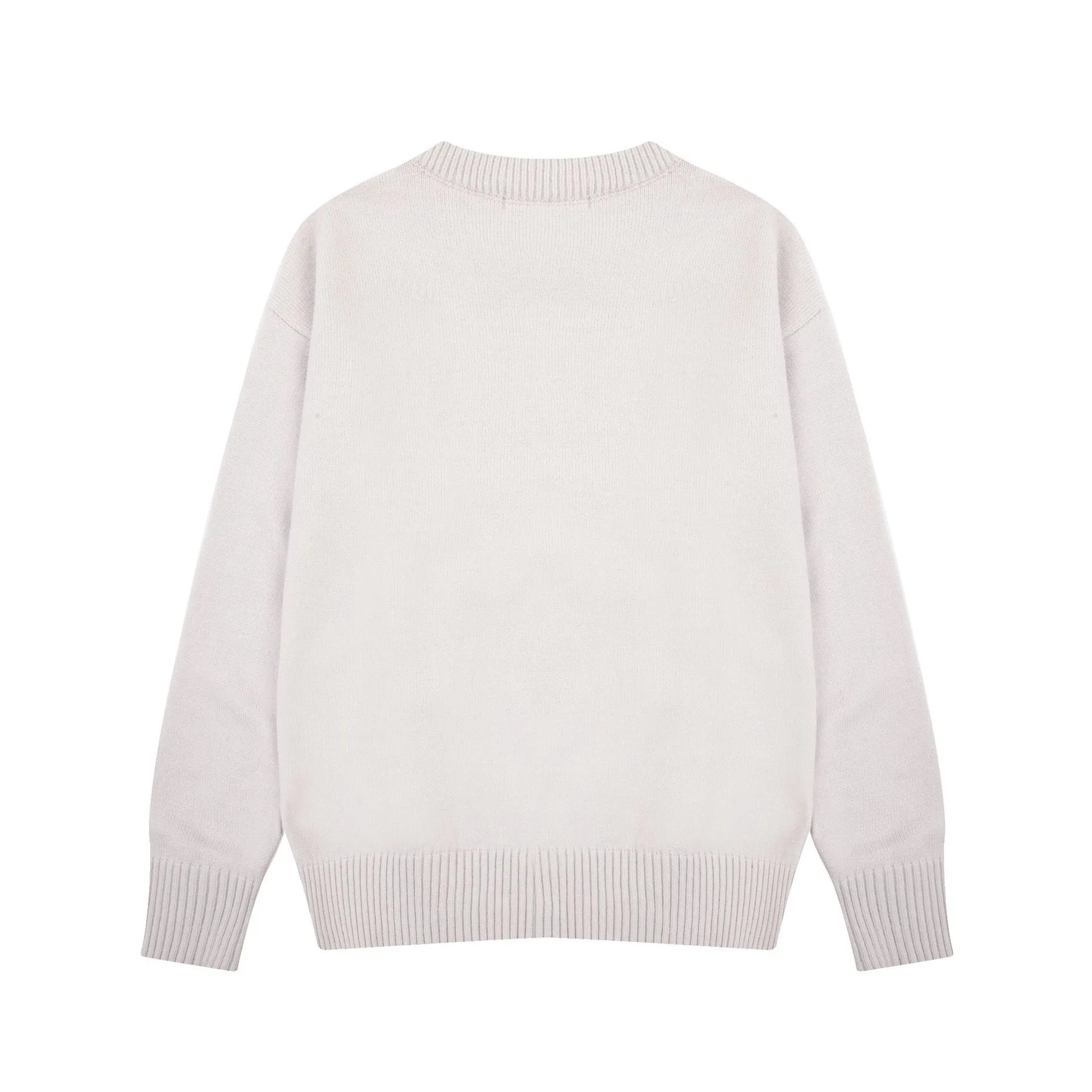 Ami Paris Striped Heart Sweater Navy and White - 13