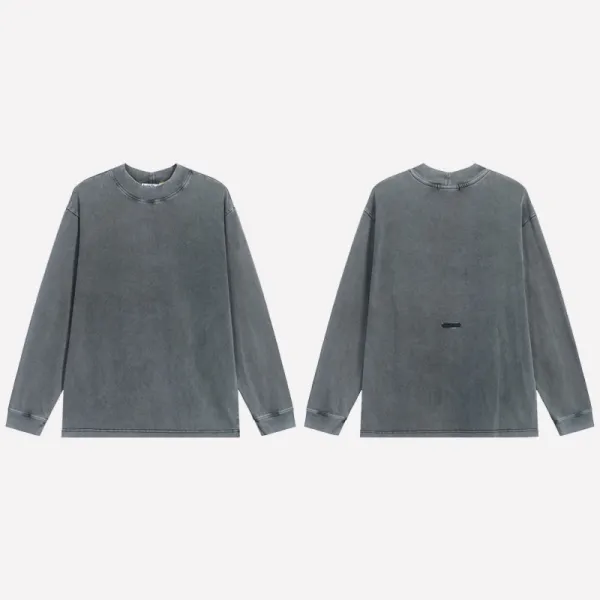 Off-White Acid Wash Gray Long-Sleeve T-Shirt - 1