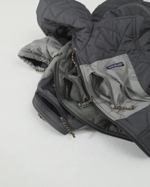 Patagonia Nano Puff Hoody Gray Quilted Jacket - 10