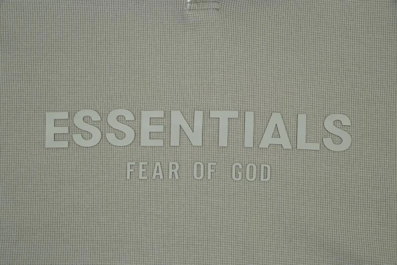 Fear of God Essentials Ribbed Polo Collar Sweatshirt Brown - 21