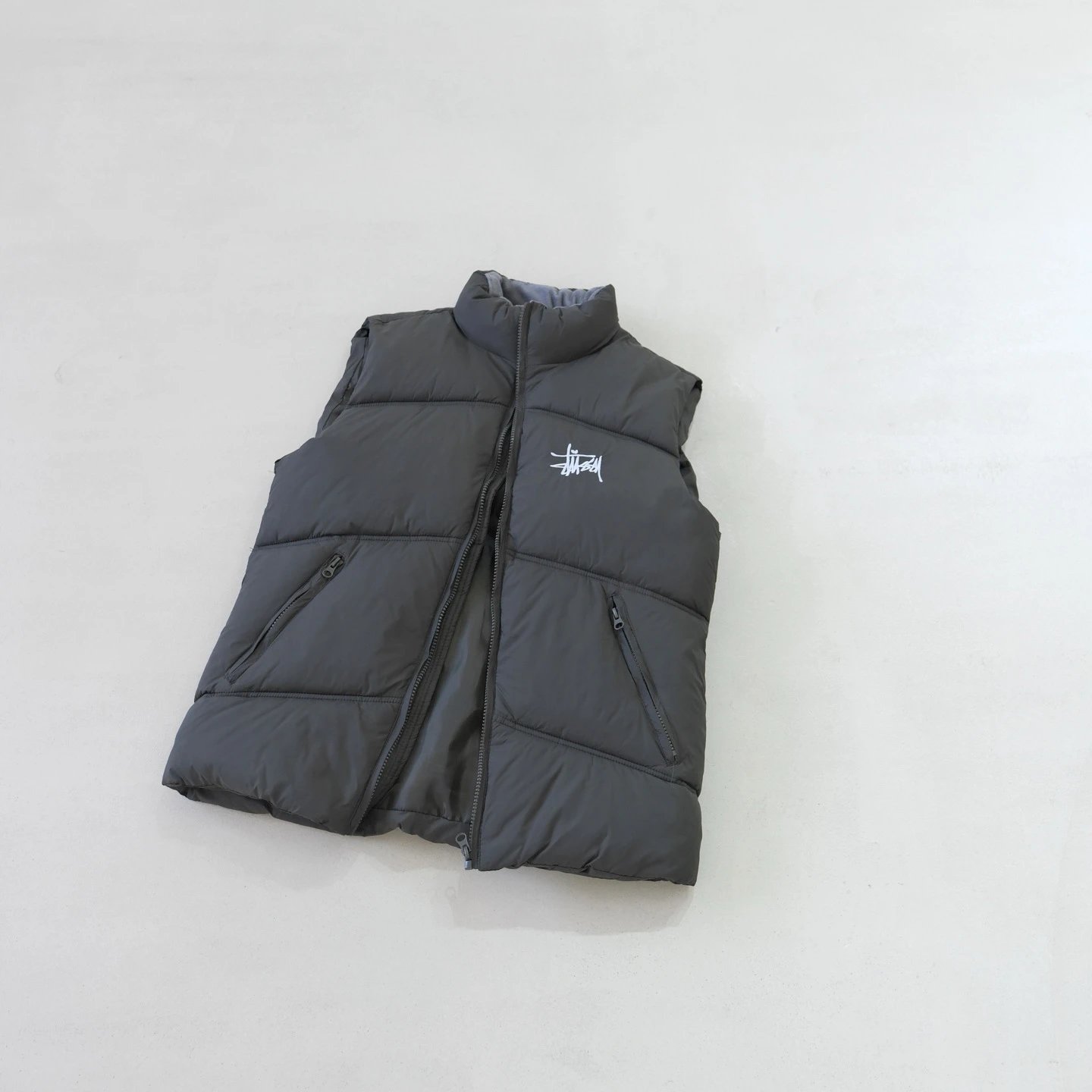 Stüssy Puffer Vest Navy Outerwear - 12