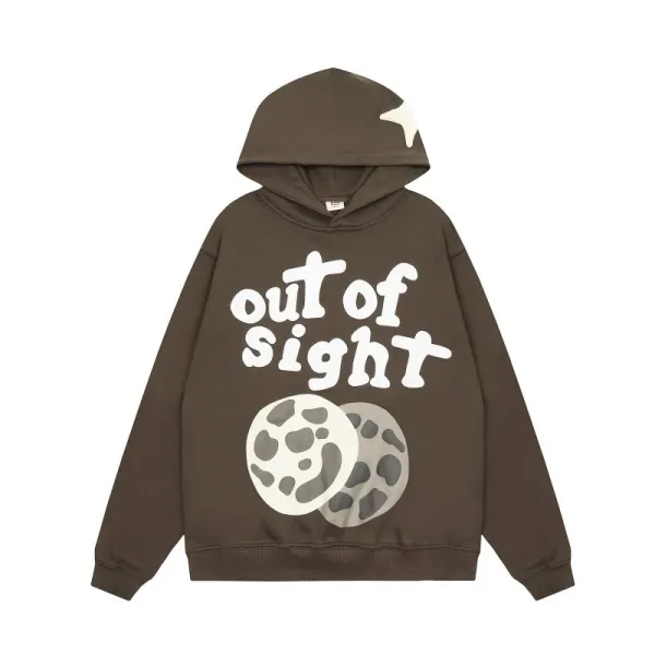 Out of Sight Graphic Hoodie Brown - 1