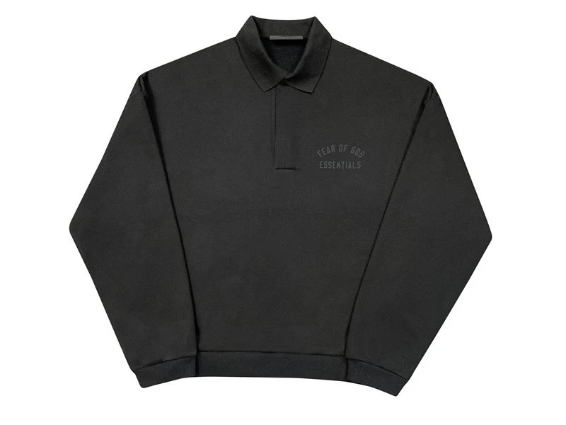 Fear of God Essentials Polo Black Sweatshirt - 7