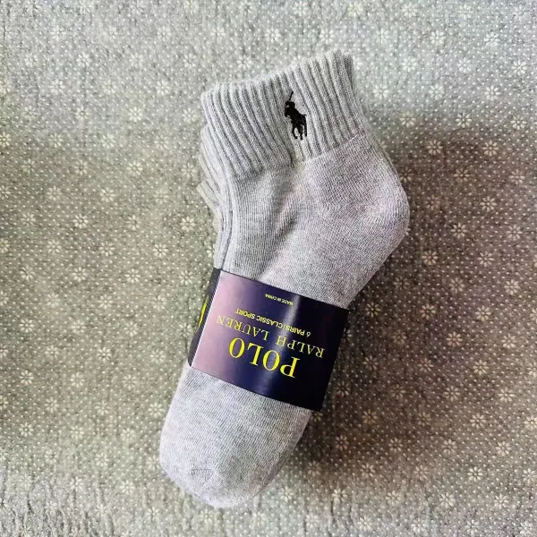 Ralph Lauren Classic Sport Crew Socks Gray - 1
