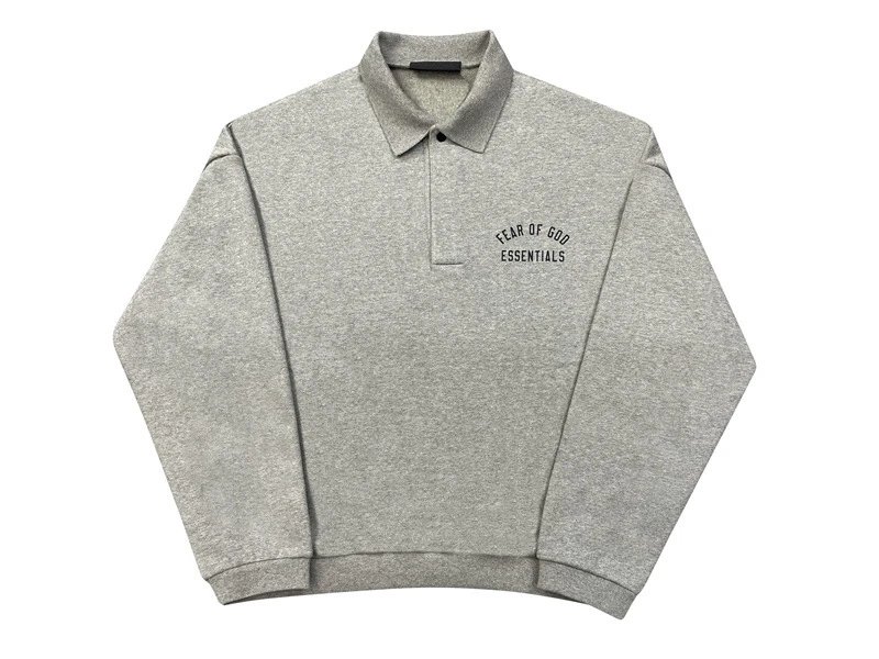 Fear of God Essentials Polo Black Sweatshirt - 6