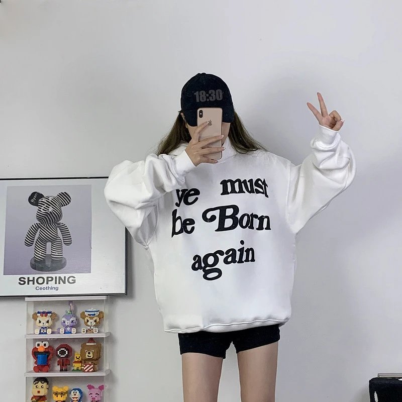 Ye Must Be Born Again Red Oversized Hoodie - 19