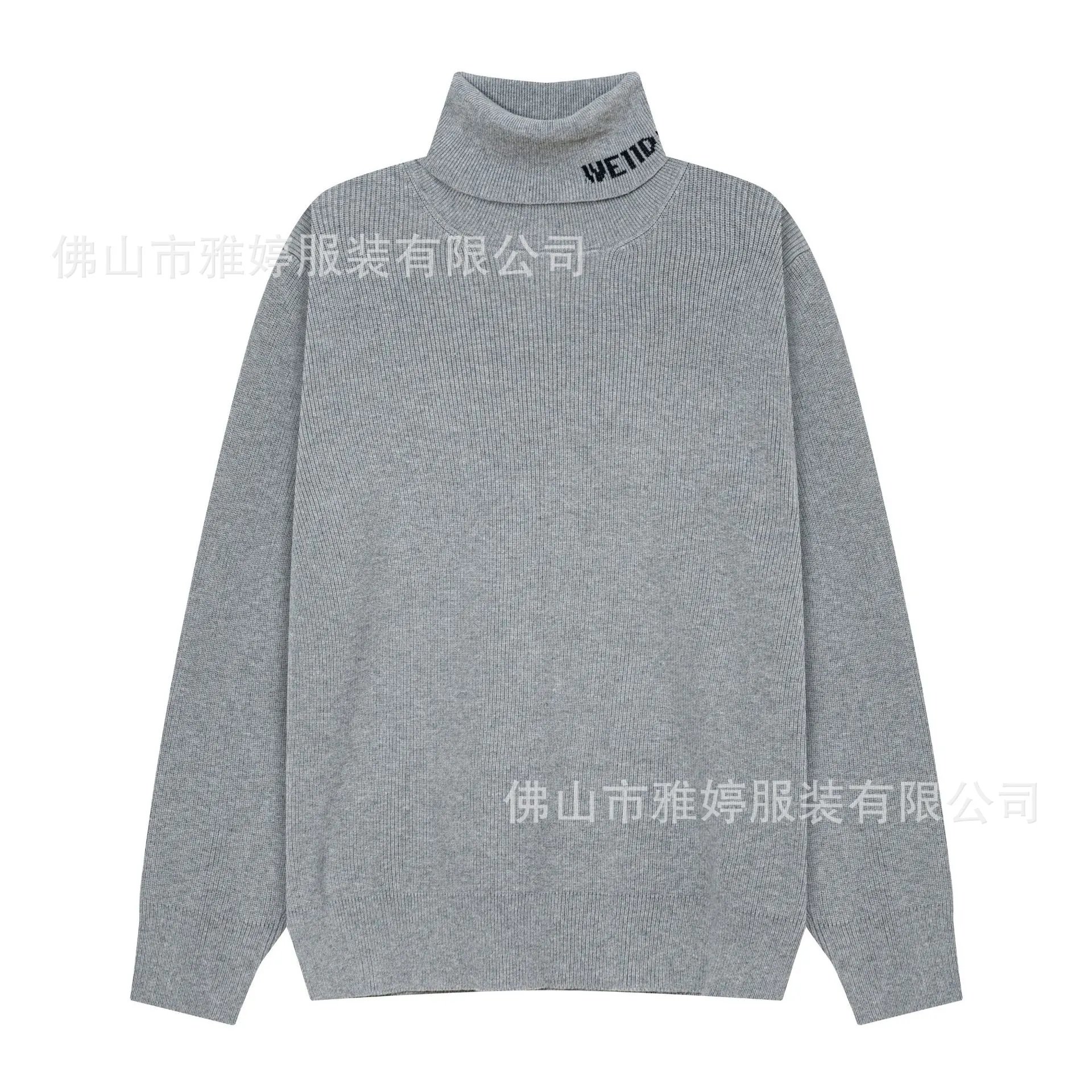 Wool Knit Zip-Up Hoodie with Chest Embroidery photo 6