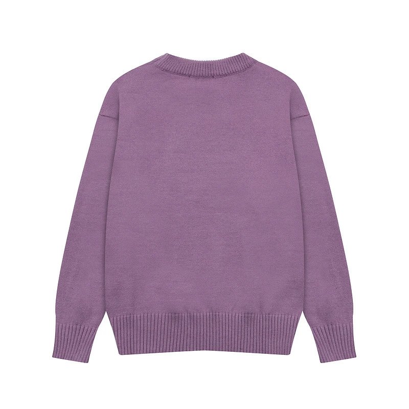 Ami Paris Striped Heart Sweater Navy and White - 11