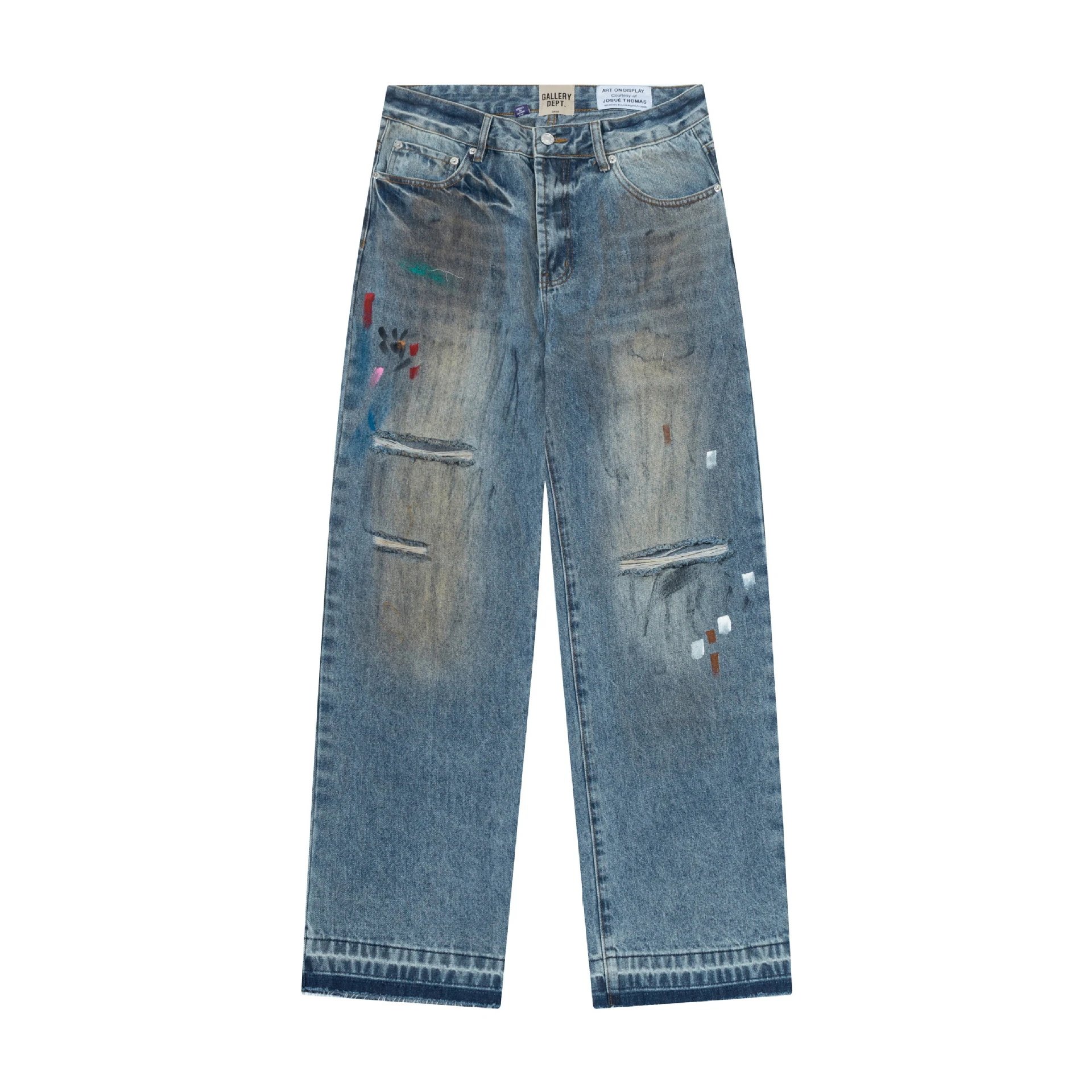 Gallery Dept. x Joshua Vides Art On Display Distressed Black Denim Shorts - 22