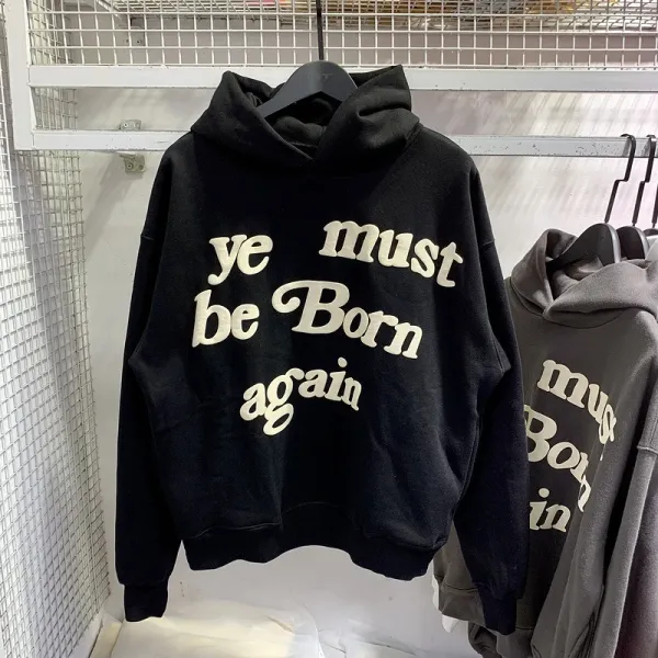 Yeezy x Adidas 'Ye Must Be Born Again' Black Hoodie - 1