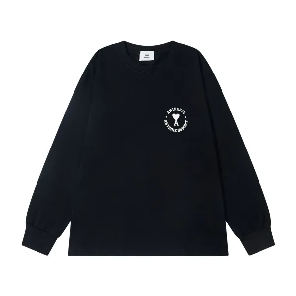 Ami Paris x Antoine Dupont Logo Long-Sleeve T-Shirt Black - 1