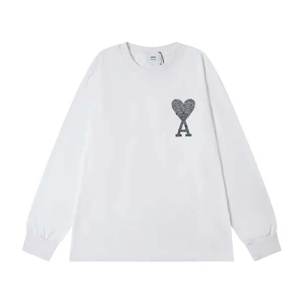 Ami x GAP Heart Logo Long-Sleeve T-Shirt White - 21