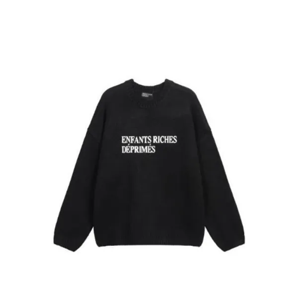 Off-White Enfants Riches Déprimés Black Knit Sweater - 1