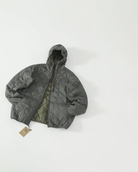 Patagonia Nano Puff Hoody Olive Green Quilted Jacket - 1