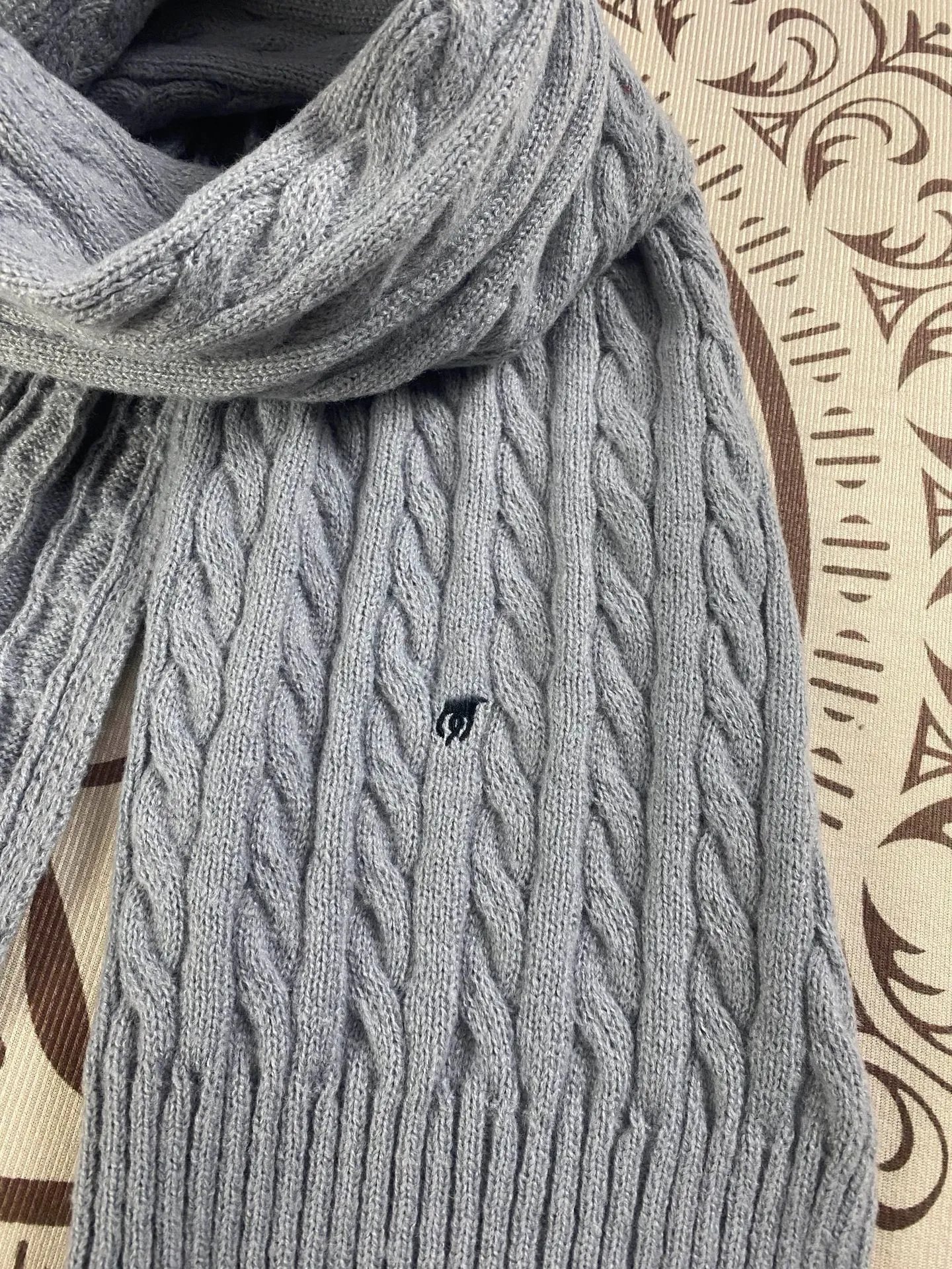 Polo Ralph Lauren Cable Knit Scarf Burgundy - 15