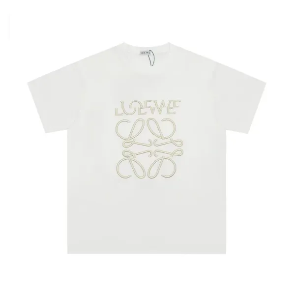 Loewe Anagram Embroidered White T-Shirt - 1