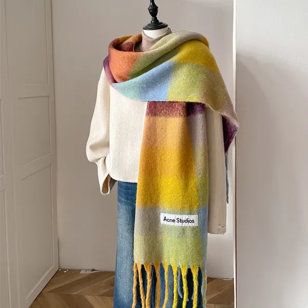Acne Studios Multicolor Gradient Cashmere Scarf Scarves - 1