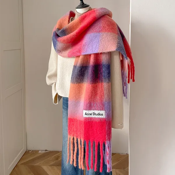 Acne Studios Plaid Gradient Scarf Multicolor Scarf Scarves - 1
