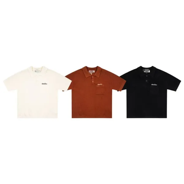 Aimé Leon Dore Ribbed Polo Cream Polo Polo Shirt - 3
