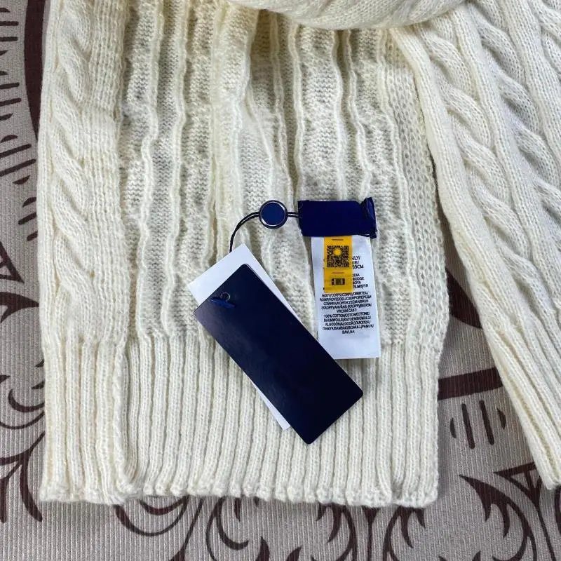 Polo Ralph Lauren Cable Knit Scarf Burgundy - 8