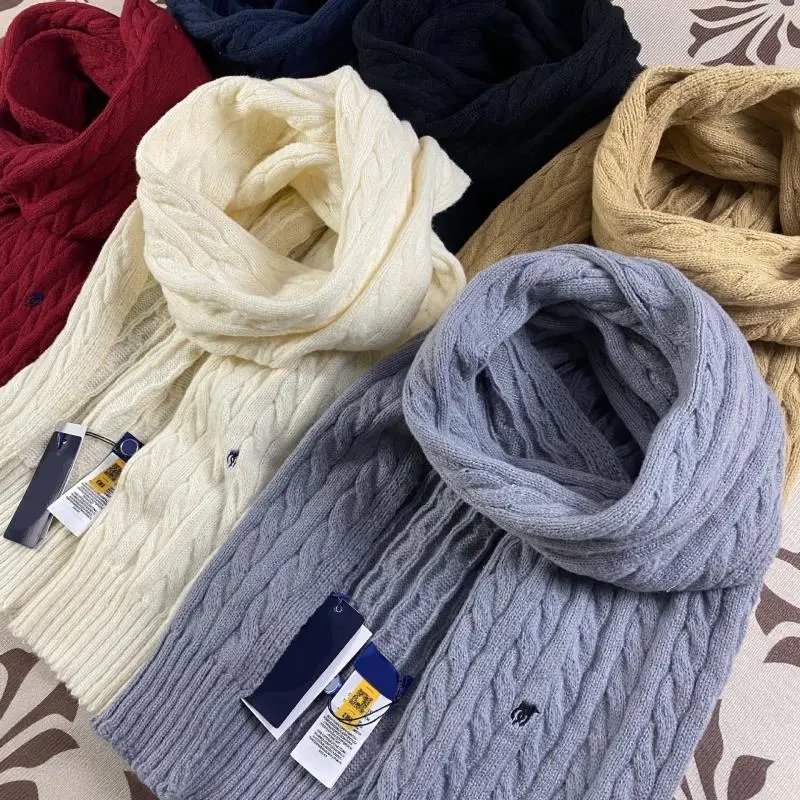 Polo Ralph Lauren Cable Knit Scarf Burgundy - 12