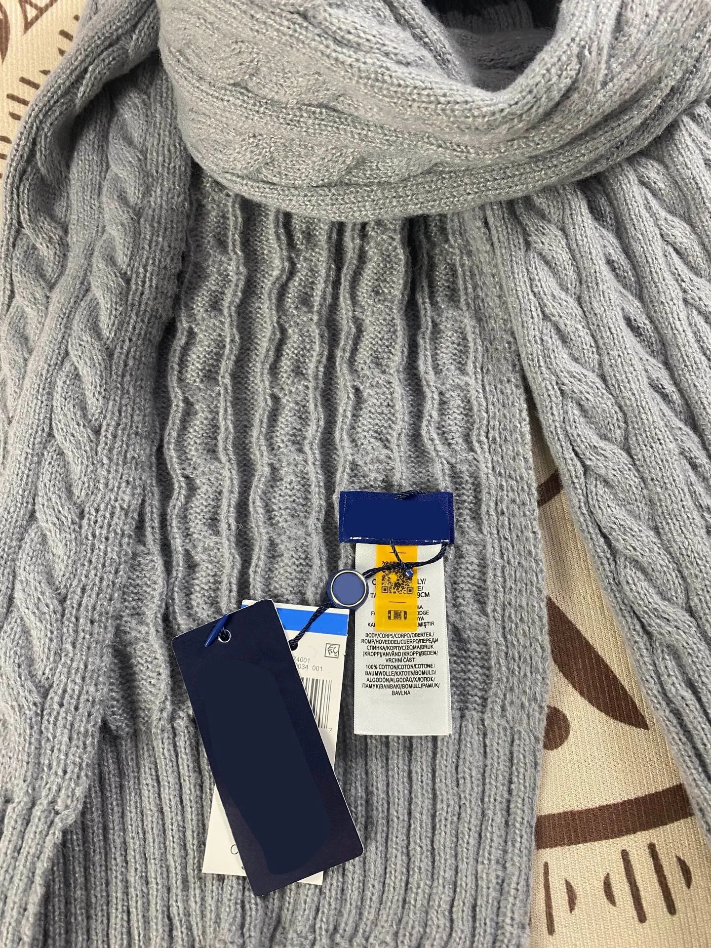 Polo Ralph Lauren Cable Knit Scarf Burgundy - 16
