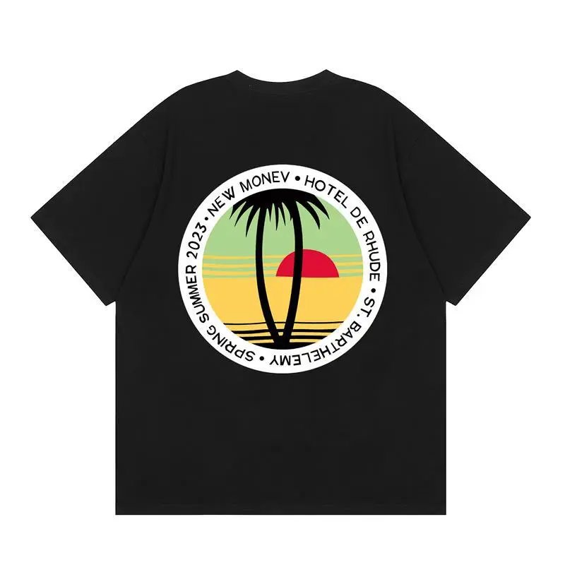 Rhude Authorized Sales And Service Black Graphic T-Shirt