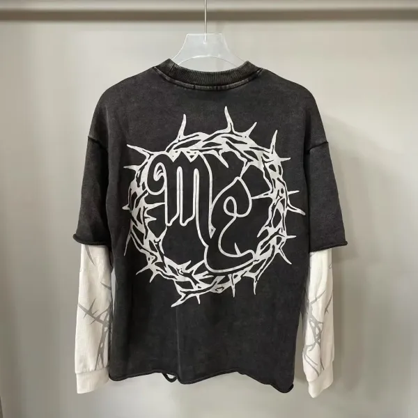 Maison Margiela x Unknown Collaborator Thorn Crown Graphic Oversized T-Shirt - 1